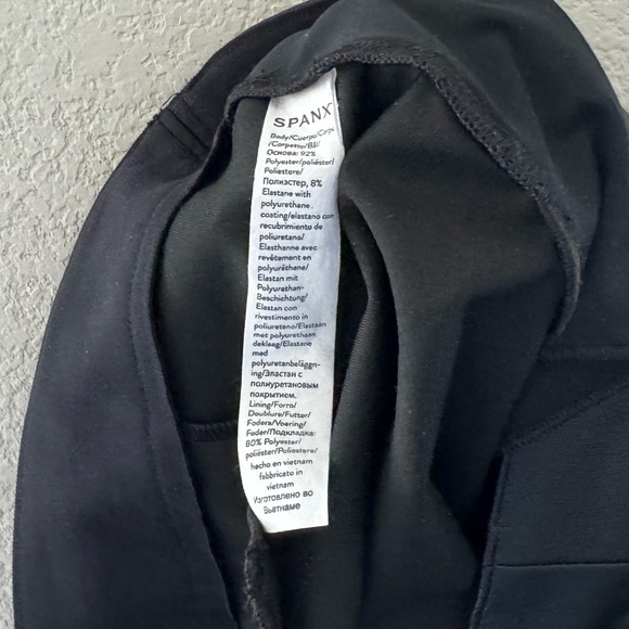 Spanx Faux Leather Flare Pant Black Pull On High Elastic Waistband Edgy Plus 3X - Picture 12 of 14